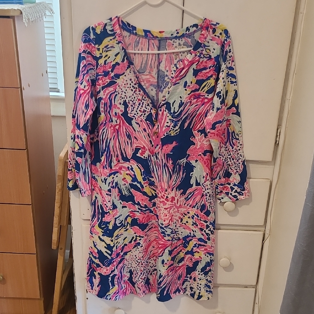 Lilly Pulitzer Colorful Print Midi Dress